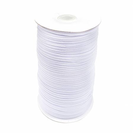 White Flat Elastic 1/4" - SOLD BY THE METRE (TGQ041) - Maple Leaf Quilting Company Ltd.