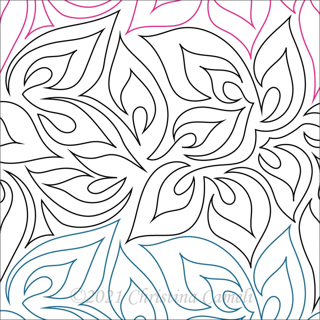 Wildfire – 14” Paper Pantograph - Maple Leaf Quilting Company Ltd.