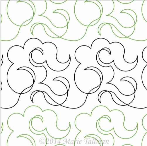 Willi Nilli – 8” Paper Pantograph - Maple Leaf Quilting Company Ltd.