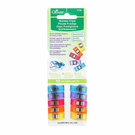Wonder Clips - 10 Count Assorted Colours (3185CV) - Maple Leaf Quilting Company Ltd.