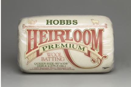 Hobbs Heirloom® Premium 100% Wool Queen Size Pre-Cut Batting (90 x 108") (HWL90)