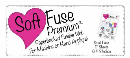 Soft Fuse Paper Backed Fusible (Package of 10 Sheets 8x9 inches each)